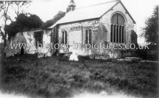View from North East, Ruined Church, East Hanningfield, Essex. 27th April. 1924